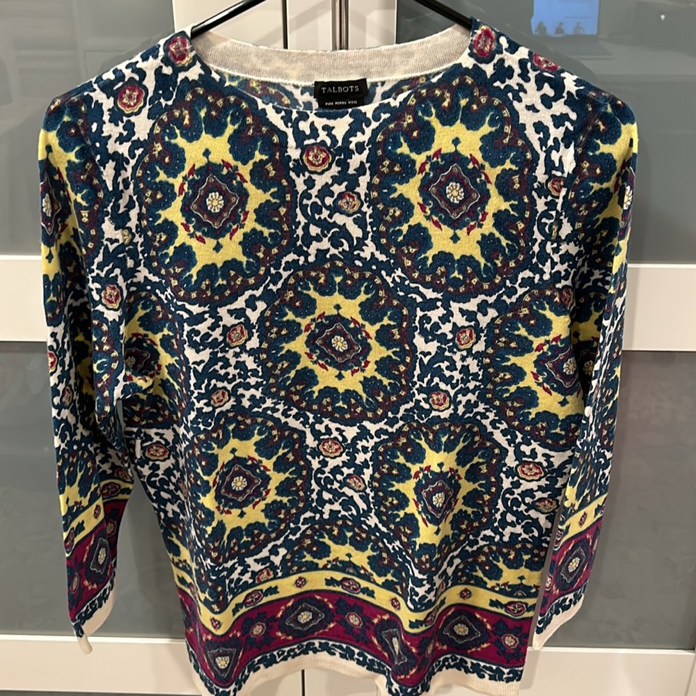 Talbots Merino Wool Crewneck Sweater size medium